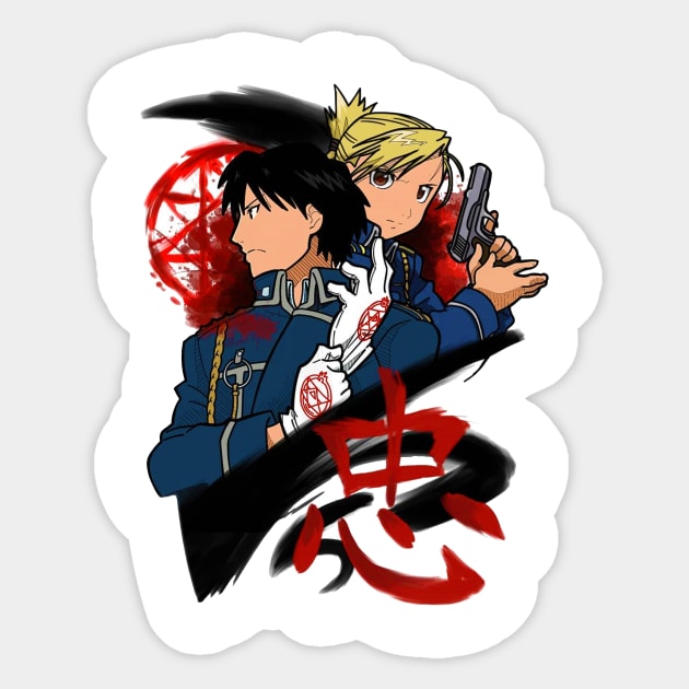 roy mustang Sticker by boxermaniac